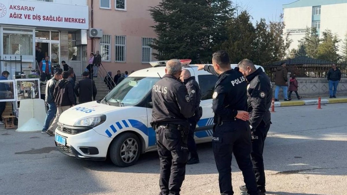 Aksaray’da diş hastanesinde dirgenli saldırı