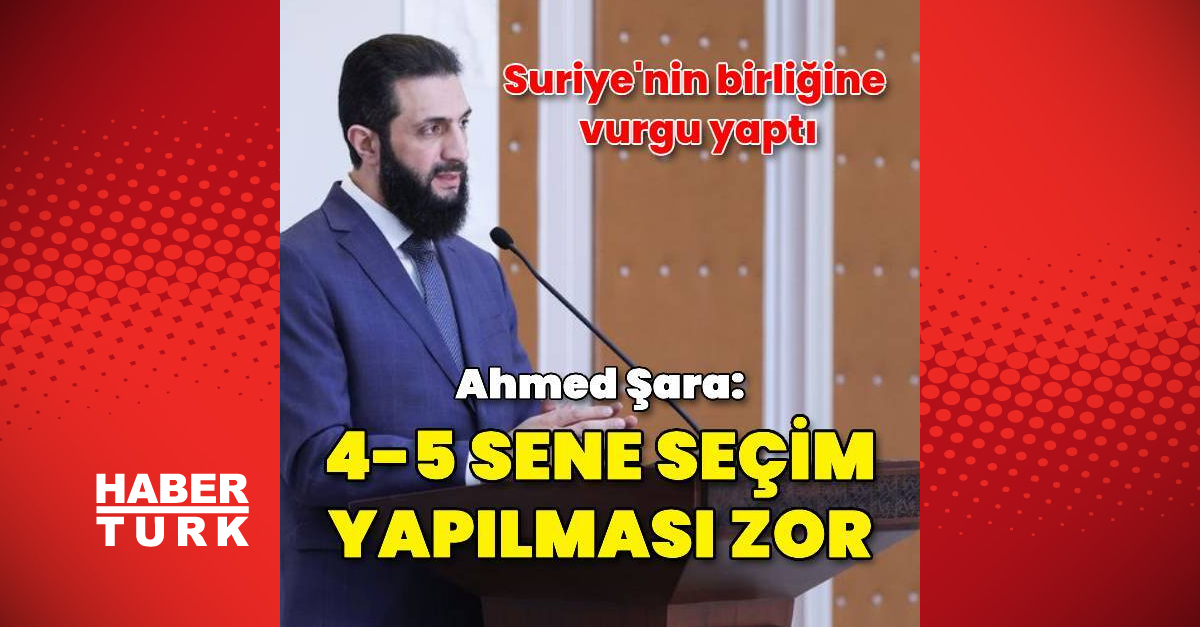 Ahmed Şara: 4-5 sene seçim düzenlenmesi zor