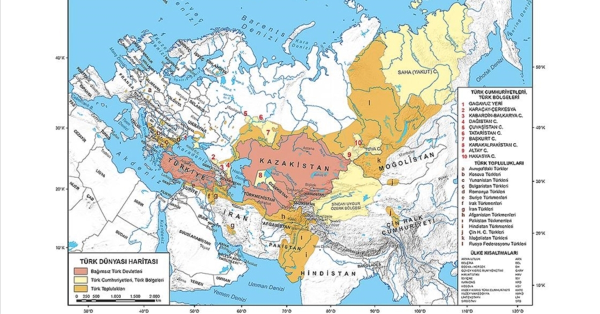 Ders kitaplarında kullanılan 6 harita güncellendi